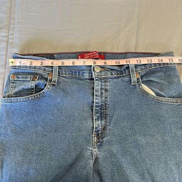 Vintage Y2K Levi's 550 Relaxed Boot Wide Leg Jeans Womens Size 12 Stretch 32x30 - Picture 7 of 10